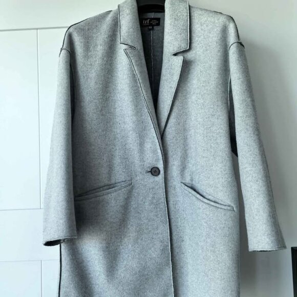 ZARA TRF Collection Light Grey Coat - Picture 7 of 7